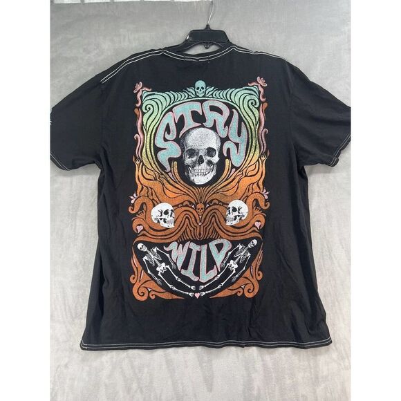 Urban Outfitters Project Social Stay Wild Graphic T Shirt Dress One Size Black - Picture 2 of 6